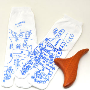 足の反射区ツボ押し靴下セット※日本語対照表付き